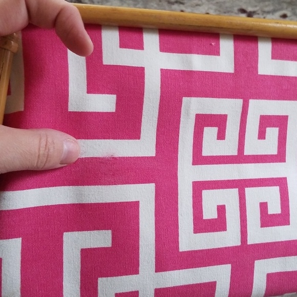 Hot pinkwhite Donna Dixon Clutch purse - Picture 5 of 7